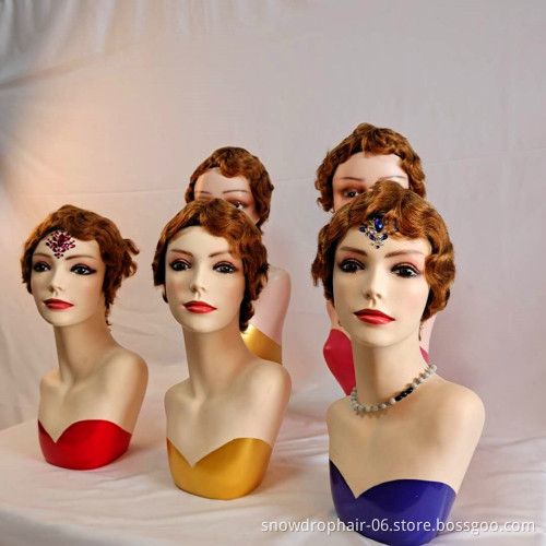 brazilian hair wig short curly pixie cut short full lace wig for black women short blonde wig